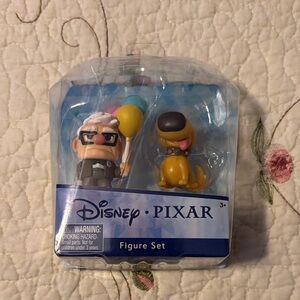 Disney Pixar Up Carl Fredricksen and Dug Figure Set — Blue, Yellow, Brown